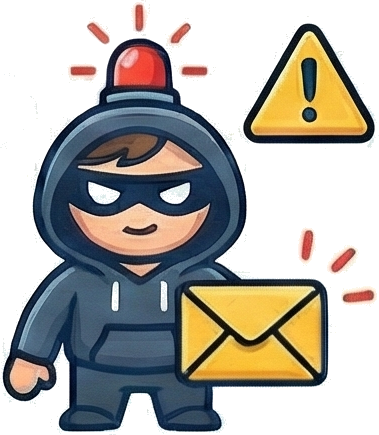 Hugo warning about a suspicious email